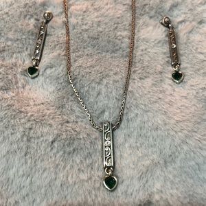 Brighton Birthstone Collection for May Necklace and Earrings